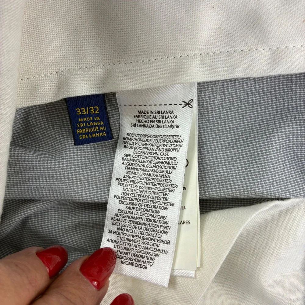 Polo‎ Golf Ralph Lauren Mens 33x32 Gray Micro Check Tailored Fit Pants Golfcore